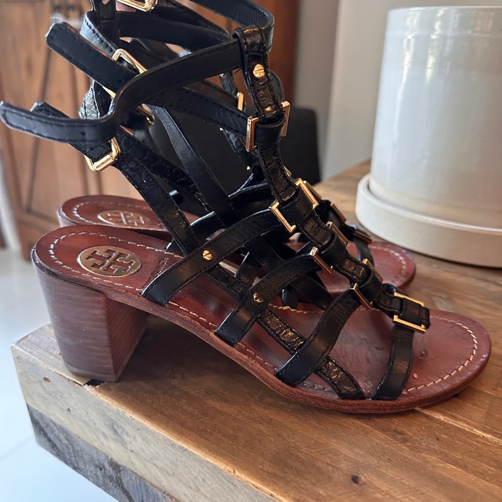 Tory Burch Leather Reggie Gladiator Sandal size 7.5M